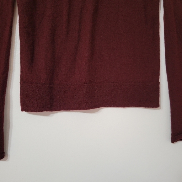 Nanette Lepore Burgundy Wool Sweater with Bell Sleeves Size XS - Picture 3 of 8
